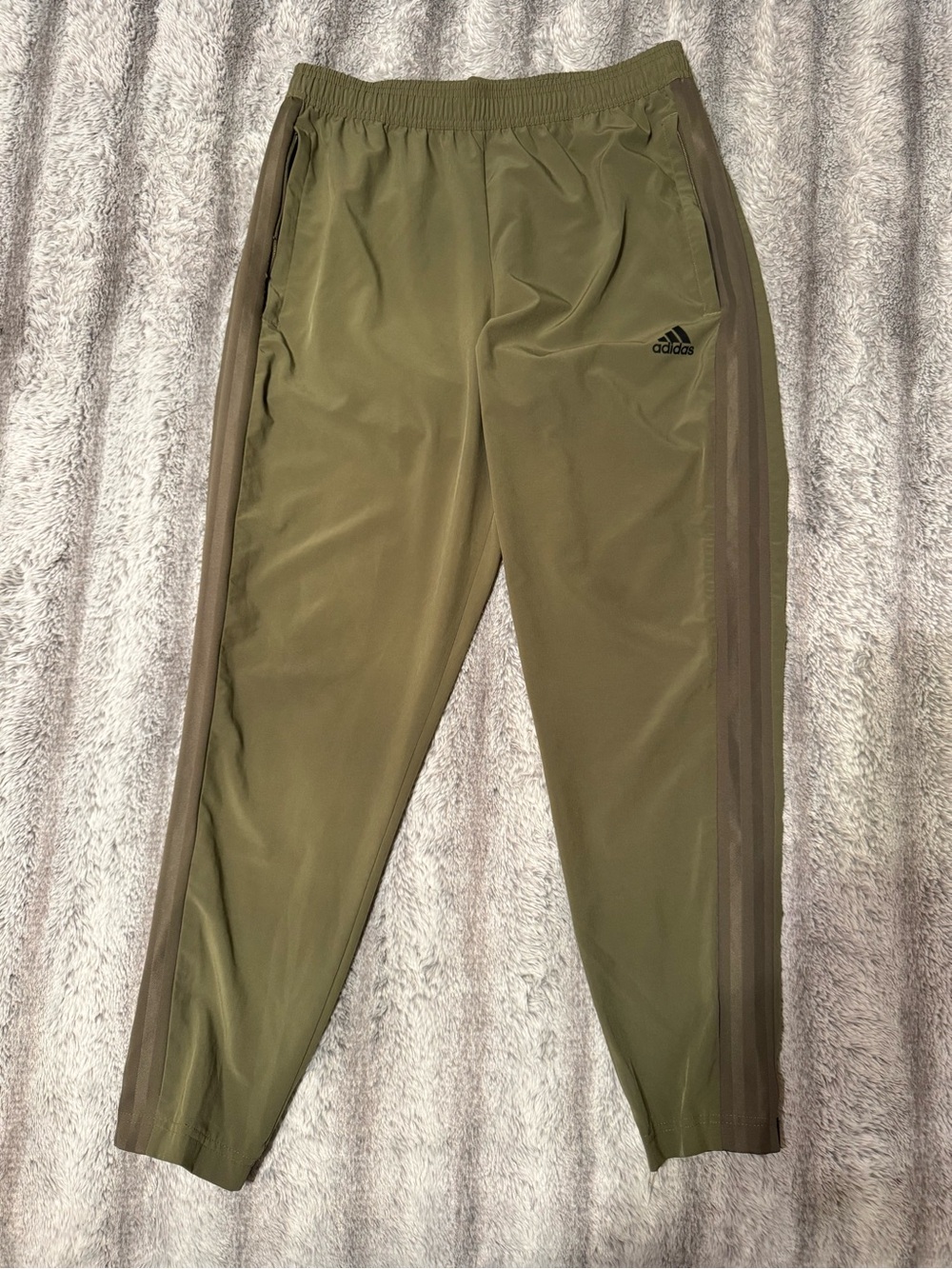 adidas Olive Green Athletic Track Joggers